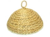 Bespoke Water Hyacinth Food Cover with Wooden Beads - Superior Handcrafted Kitchenware